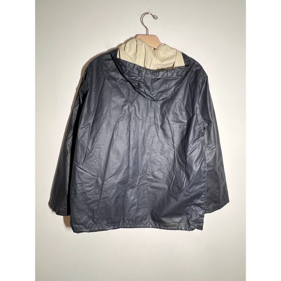 VTG Ralph Lauren Sport Men's Navy Blue Hooded Windbreaker Jacket S 100% Cotton - Picture 6 of 9